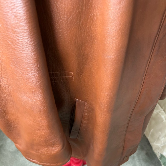 Vintage Custom-made Leather Coat - Brown - Picture 3 of 4